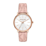 Michael Kors Pyper Quartz White Dial Pink Leather Strap Watch For Women - MK2859 Authentic Buy Shop Now