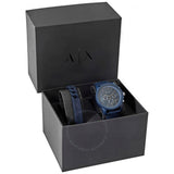 Armani Exchange Outerbanks Chronograph Blue Dial Blue Silicone Strap Watch For Men - AX7128 Authentic Buy Shop Now