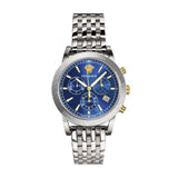 Versace Sport Tech Chronograph Blue Dial Silver Steel Strap Watch for Men - VELT00219 Authentic Buy Shop Now