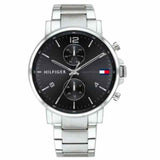 Tommy Hilfiger Daniel Black Dial Silver Steel Strap Watch for Men - 1710413 Authentic Buy Shop Now