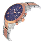 Fossil Grant Chronograph Blue Dial Two Tone Steel Strap Watch for Men - FS5024 Authentic Buy Shop Now