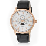 Guess Delancy Quartz Silver Dial Black Leather Strap Watch For Men - W0870G2 Authentic Buy Shop Now