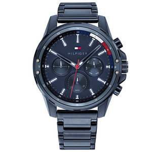Tommy Hilfiger Mason Blue Dial Blue Steel Strap Watch for Men - 1791789 Authentic Buy Shop Now