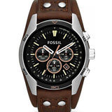 Fossil Coachman Chronograph Black Dial Brown Leather Strap Watch for Men - CH2891 Authentic Buy Shop Now