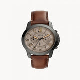 Fossil Grant Chronograph Brown Dial Brown Leather Strap Watch for Men - FS5214 Authentic Buy Shop Now