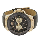 Guess Rigor Analog Brown Dial Brown Leather Strap Watch For Men - W0040G3 Authentic Buy Shop Now