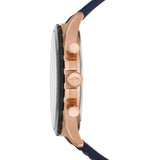 Fossil Forrester Chronograph Blue Dial Blue Leather Strap Watch for Men - FS5814 Authentic Buy Shop Now