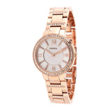Fossil Virginia White Dial Rose Gold Steel Strap Watch for Women - ES3284 Authentic Buy Shop Now