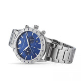 Emporio Armani Mario Chronograph Blue Dial Silver Steel Strap Watch For Men - AR11306 Authentic Buy Shop Now