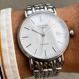 Longines Presence 38.5mm Automatic Stainless Steel Watch for Men - L4.921.4.12.6 Authentic Buy Shop Now