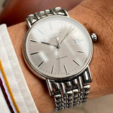 Longines Presence 38.5mm Automatic Silver Dial Silver Mesh Bracelet Watch for Men - L4.921.4.72.6 Authentic Buy Shop Now