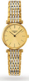 Longines La Grande Classique Quartz Gold Dial Two Tone Mesh Bracelet Watch for Women - L4.209.2.32.7 Authentic Buy Shop Now