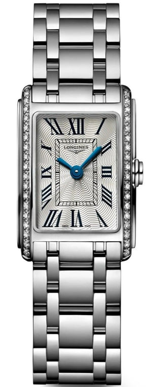 Longines Dolcevita Diamonds Silver Dial Silver Steel Strap Watch for Women - L5.258.0.71.6 Authentic Buy Shop Now