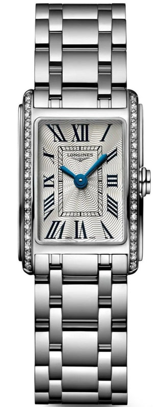 Longines Dolcevita Diamonds Silver Dial Silver Steel Strap Watch for Women - L5.258.0.71.6 Authentic Buy Shop Now