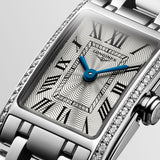 Longines Dolcevita Diamonds Silver Dial Silver Steel Strap Watch for Women - L5.258.0.71.6 Authentic Buy Shop Now