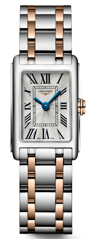 Longines Dolcevita 18K Gold Silver Dial Two Tone Steel Strap Watch for Women - L5.258.5.71.7 Authentic Buy Shop Now