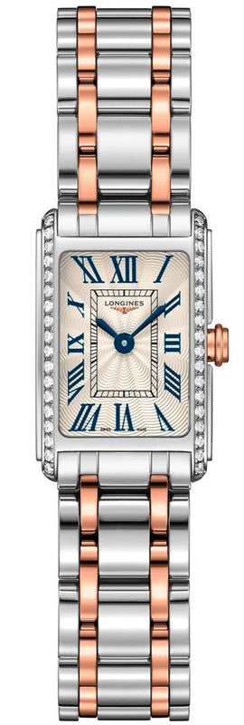 Longines Dolcevita Diamonds White Dial Two Tone Steel Strap Watch for Women - L5.258.5.79.7 Authentic Buy Shop Now