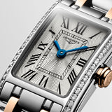 Longines Dolcevita Diamonds White Dial Two Tone Steel Strap Watch for Women - L5.258.5.79.7 Authentic Buy Shop Now