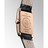 Longines Dolcevita Diamonds Mother of Pearl White Dial Black Leather Strap Watch for Women - L5.258.8.87.0 Authentic Buy Shop Now