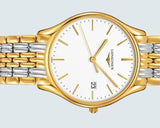 Longines Lyre Quartz White Dial Gold Stainless Steel Watch for Women - L4.859.2.12.7 Authentic Buy Shop Now