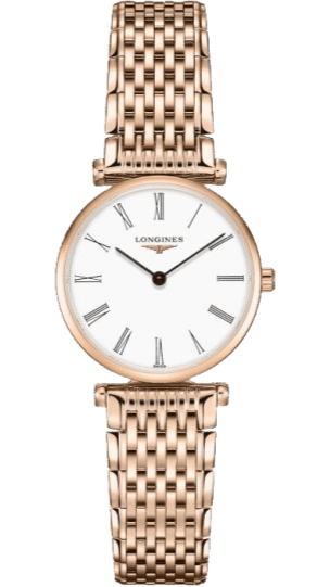 Longines La Grande Classique White Dial Rose Gold Mesh Bracelet Watch for Women - L4.209.1.91.8 Authentic Buy Shop Now