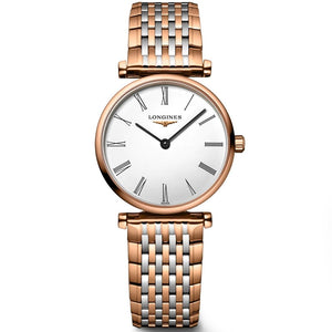 Longines La Grande Classique De Longines White Dial Two Tone Mesh Bracelet Watch for Women - L4.209.1.91.7 Authentic Buy Shop Now