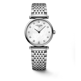 Longines La Grande Classique Diamonds White Dial Silver Steel Strap Watch for Women - L4.209.4.87.6 Authentic Buy Shop Now
