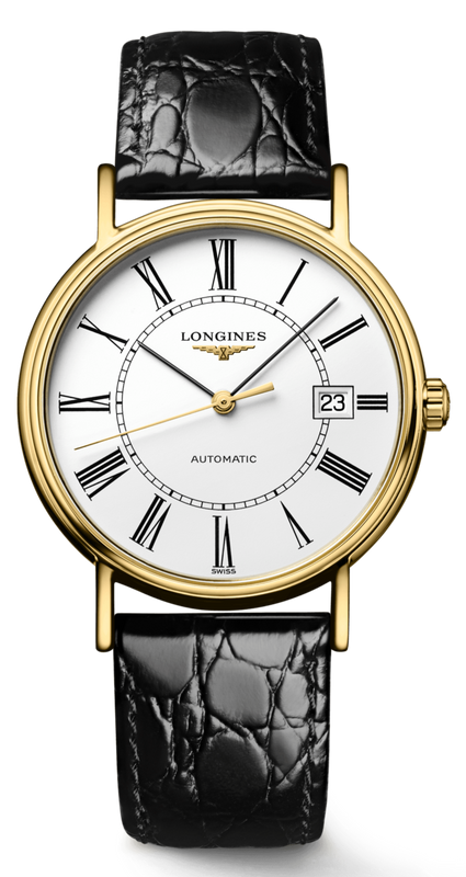 Longines Presence 25.5mm Automatic White Dial Black Leather Strap Watch for Women - L4.921.2.11.2 Authentic Buy Shop Now
