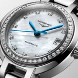 Longines PrimaLuna 26.5mm Automatic White Mother of Pearl Dial Silver Stainless Steel Watch for Women - L8.111.0.87.6 Authentic Buy Shop Now