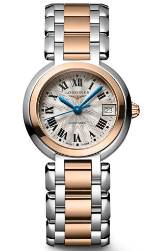 Longines PrimaLuna Automatic 26.5mm Silver Dial Two Tone Steel Strap Watch for Women - L8.111.5.78.6 Authentic Buy Shop Now