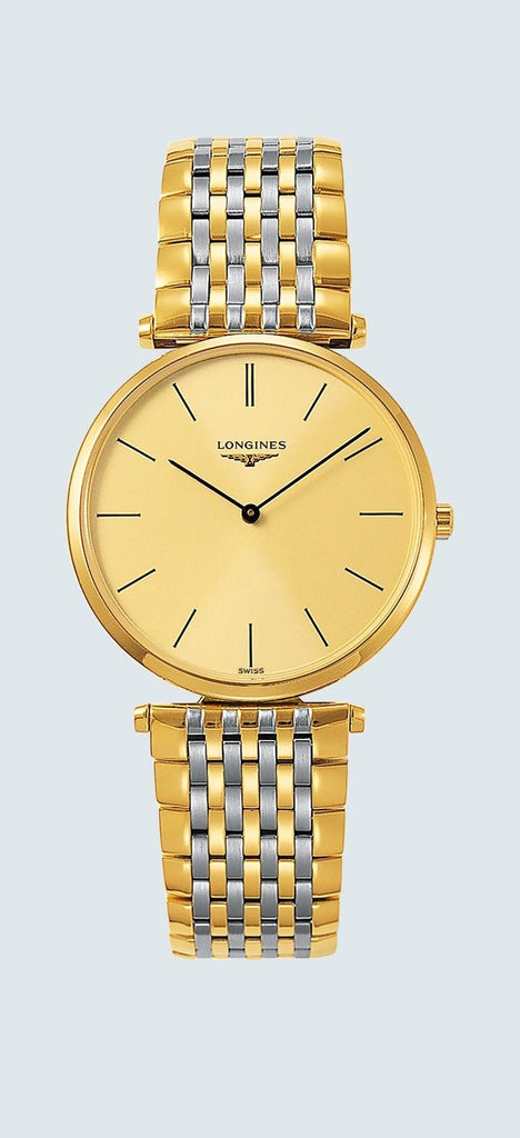 Longines La Grande Classique De Longines Gold Dial Two Tone Mesh Bracelet Watch for Women - L4.755.2.32.7 Authentic Buy Shop Now