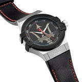 Maserati Potenza Black Dial Black Leather Strap Watch For Men - R8851108001 Authentic Buy Shop Now
