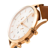 Emporio Armani Quartz Silver Dial Brown Leather Strap Watch For Men - AR11043 Authentic Buy Shop Now