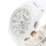 Emporio Armani Chronograph Ceramic White Dial Watch For Women - AR1403 Authentic Buy Shop Now