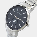 Emporio Armani Renato Quartz Black Dial Silver Steel Strap Watch For Men - AR11118 Authentic Buy Shop Now