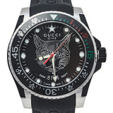 Gucci Dive Feline Black Dial Black Rubber Strap Watch For Men - YA136320 Authentic Buy Shop Now