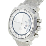 Gucci Grip Collection Quartz Silver Dial Silver Steel Strap Watch For Men - YA157302 Authentic Buy Shop Now