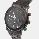Gucci G Chrono Black Dial Black Steel Strap Watch For Men - YA101331 Authentic Buy Shop Now