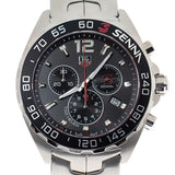 Tag Heuer Senna Chronograph Special Edition Black Dial Silver Steel Strap Watch for Men - CAZ1015.BA0883 Authentic Buy Shop Now