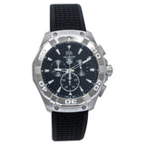 Tag Heuer Aquaracer Chronograph Black Dial Black Rubber Strap Watch for Men - CAY1110.FT6041 Authentic Buy Shop Now