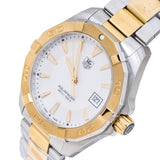 Tag Heuer Aquaracer Quartz White Dial Two Tone Steel Strap Watch for Men - WAY1120.BB0930 Authentic Buy Shop Now