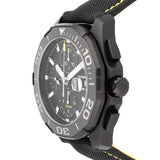 Tag Heuer Aquaracer Automatic Chronograph Special Edition Titanium Grey Dial Black Leather Strap Watch for Men - CAY218B.FC6370 Authentic Buy Shop Now