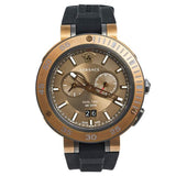 Versace V Extreme Chronograph Brown Tone Dial Black Rubber Strap Watch for Men - VCN030017 Authentic Buy Shop Now