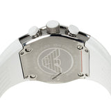 Emporio Armani Sportivo Analog Quartz White Dial White Rubber Strap Watch For Men - AR6103 Authentic Buy Shop Now
