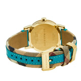 Burberry The City Gold Dial Blue Leather Strap Watch for Women - BU9018 Authentic Buy Shop Now