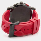Burberry The City Chronograph Black Dial Red Rubber Strap Watch For Men - BU9805 Authentic Buy Shop Now