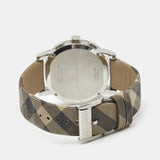 Burberry The City Smoke Dial Checked Brown Leather Strap Watch for Men - BU9358 Authentic Buy Shop Now