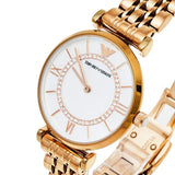 Emporio Armani Gianni T Bar Mother of Pearl Rose Gold Stainless Steel Strap Watch For Women - AR1909 Authentic Buy Shop Now