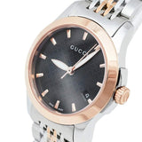 Gucci G Timeless Black Dial Two Tone Steel Strap Watch For Women - YA126512 Authentic Buy Shop Now