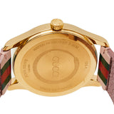 Gucci G Timeless Quartz Pink Dial Three Tone Leather Strap Watch For Women - YA1264118 Authentic Buy Shop Now
